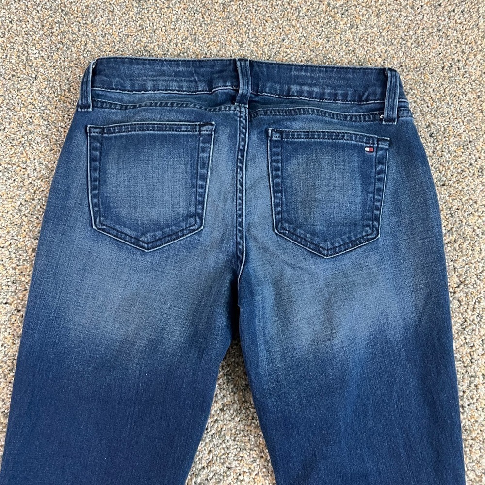 Tommy Hilfiger Cropped Jeans Women's 2 Low Rise Medium Wash Stretch Denim - Picture 4 of 7